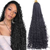 Picture of Beverlee 30 Inch Boho Box Braids 8 Packs Goddess Box Braids Bohemian Box Braids Crochet Hair Crochet Box Braids with Curly Ends Pre-looped Synthetic Long Crochet Hair for Black Women
