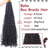 Picture of Beverlee 30 Inch Boho Box Braids 8 Packs Goddess Box Braids Bohemian Box Braids Crochet Hair Crochet Box Braids with Curly Ends Pre-looped Synthetic Long Crochet Hair for Black Women