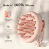 Picture of Sndyi Silicone Scalp Massager Shampoo Brush, Hair Scrubber with Soft Silicone Bristles, Scalp Scrubber/Exfoliator for Dandruff Removal, Wet Dry Scalp Brush for Hair Growth & Scalp Care, Pink