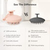 Picture of Sndyi Silicone Scalp Massager Shampoo Brush, Hair Scrubber with Soft Silicone Bristles, Scalp Scrubber/Exfoliator for Dandruff Removal, Wet Dry Scalp Brush for Hair Growth & Scalp Care, Pink