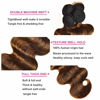 Picture of UNICE Brown Highlight Body Wave Human Hair Weave 3 Bundles 12 12 14 inches, Brazilian Remy Hair Ombre Blonde Human Hair Wavy Weaves Sew in FB30 Piano Color