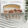 Picture of Silver Press on Nails Medium Almond Fake Nails Nude Glossy False Nails with Design Shiny Rhinestone Glue on Nails Reusable Artificial Acrylic Full Cover Star Stick on Nails for Women Manicure 24Pcs