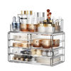 Picture of ZHIAI Stackable Storage Drawers, Acrylic Bathroom Counter Organizer Clear Makeup Organizers for Vanity, Kitchen Cabinets, Bathroom, Undersink, Home Organization and Storage (2Top 3 Drawers,)