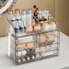Picture of ZHIAI Stackable Storage Drawers, Acrylic Bathroom Counter Organizer Clear Makeup Organizers for Vanity, Kitchen Cabinets, Bathroom, Undersink, Home Organization and Storage (2Top 3 Drawers,)
