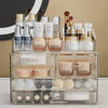 Picture of ZHIAI Stackable Storage Drawers, Acrylic Bathroom Counter Organizer Clear Makeup Organizers for Vanity, Kitchen Cabinets, Bathroom, Undersink, Home Organization and Storage (2Top 3 Drawers,)