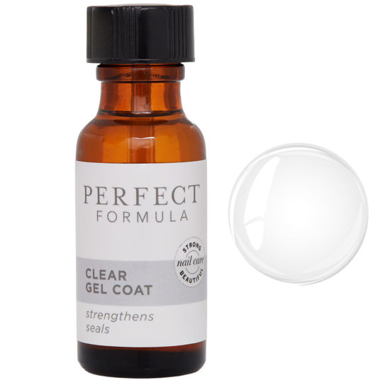 Picture of Perfect Formula Clear Gel Coat - Nail Strengthener, Keratin Treatment, Clear Nail Polish - Strengthener for Damaged Nails - Made In The USA .60 fl oz.