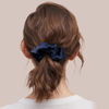 Picture of LILYSILK Silk Hair Scrunchies for Frizz & Breakage Prevention 100% Mulberry Silk Hair Ties No Damage Elastic Silk Ponytail Holders, 1Pc, Navy Blue