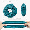 Picture of LILYSILK Silk Hair Scrunchies/Ties for Frizz & Breakage Prevention, 100% Mulberry, No Damage, Elastic ponytail Holders, 1Pc, Adriatic Blue