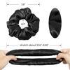 Picture of LILYSILK Silk Hair Scrunchies/Ties for Frizz & Breakage Prevention, 100% Mulberry, No Damage, Elastic ponytail Holders, 2Pc, Black&Rosy Pink