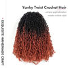Picture of Toyotress Yanky Twist Crochet Hair - 16 Inch 8 Packs Ombre Ginger Short Bob Pre-twisted Passion Twist Crochet Hair, Orange Pre-Looped Spring Twist Mini Twist Crochet Braiding Hair (16 Inch, OT350-8P)