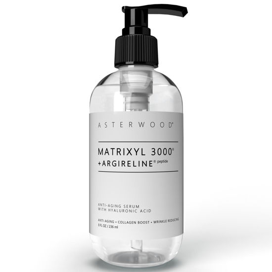 Picture of Asterwood Matrixyl 3000 + Argireline Serum with Hyaluronic Acid - Anti-Aging, Wrinkle Reducing, Collagen Boosting - Fragrance-Free - 8 Fl Oz