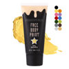 Picture of BOBISUKA Yellow Face Paint, Professional SFX Body Paint, High Pigmented Face Painting Kit for Halloween Cosplay, Costume, Parties,Stage, Theater, Special Effect Makeup（2.1 Fl.oz）