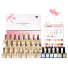 Picture of CANNI CC3 Gel Nail Polish Set with Color Card, 30Pcs Jelly Pink Gel Polish Nude Jelly Brown Color High Gloss Soak Off U V Gel Nail French Nail Manicure Salon DIY
