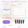 Picture of French Press on Nails Long Stiletto Fake Nails Colorful Drops Designs Glue on False Nails Full Cover Gel Almond Stick on Nail Artificial Glossy Acrylic Nails for Women 24Pcs