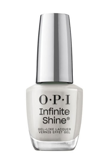 Picture of OPI Infinite Shine Gray it on Me | Opaque Soft Gray Crème Long Wear Gel Like Nail Polish | Vegan, Long Lasting, Streak Free