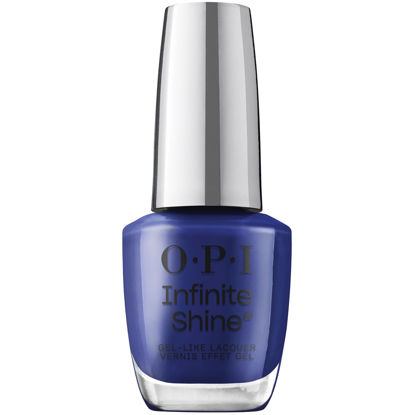 Picture of OPI Infinite Shine No Chips on my Shoulder | Opaque Dark Blue Crème Long Wear Gel Like Nail Polish | Vegan, Long Lasting, Streak Free