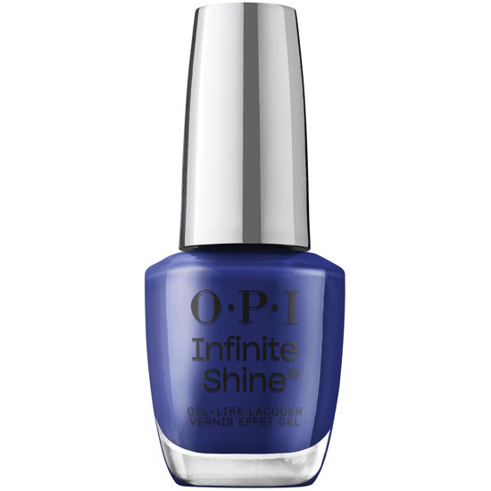 Picture of OPI Infinite Shine No Chips on my Shoulder | Opaque Dark Blue Crème Long Wear Gel Like Nail Polish | Vegan, Long Lasting, Streak Free