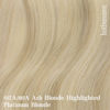 Picture of HOTBANANA Human Hair Clip in Hair Extensions, Ash Blonde Highlighted Platinum Blonde Hair Extensions 120g Clip in Hair Extensions Real Human Hair Straight Remy Hair Clip Ins 24 Inch 7pcs