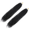 Picture of Dansama 2 Packs Passion Twist Hair Water Wave Braiding Hair for Butterfly Style Crochet Braids Bohemian Hair Extensions (18inch (Pack of 2), #1B)