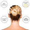 Picture of Styla Hair Small Donut Bun Maker for Kids' Ballet Buns, Sock Buns, and Easy Hairstyling (6pc Blonde 2 Inch Size)