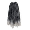 Picture of The BOHOBABE Pre-twisted Passion Twist Crochet Hair 16 Inch Short Ombre Gray Pre-looped Crochet Passion Twist Braiding Hair 8 Packs (T1B/grey)