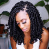Picture of The BOHOBABE Pre-twisted Passion Twist Crochet Hair 14 Inch Short Pre-looped Crochet Passion Twist Braiding Hair 8 Packs (2#) 2#(Off Black)
