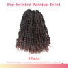 Picture of The BOHOBABE Pre-twisted Passion Twist Crochet Hair 14 Inch Short Pre-looped Crochet Passion Twist Braiding Hair 8 Packs (T30)