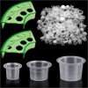 Picture of 300pcs Tattoo Ink Caps with 2 Cups Holders - Moricher 100 Small 100 Medium 100 Large Tattoo Ink Cups +2 Cups Holders for Tattoo Ink Permanent Makeup Container Cap Tattoo Accessory