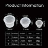 Picture of 300pcs Tattoo Ink Caps with 2 Cups Holders - Moricher 100 Small 100 Medium 100 Large Tattoo Ink Cups +2 Cups Holders for Tattoo Ink Permanent Makeup Container Cap Tattoo Accessory
