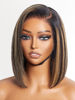 Picture of LUVME HAIR Ombre Blonde Highlight Silky Straight Glueless Pre Cut Lace Bob Wig