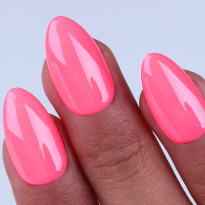 Picture of Imtiti Neon Gel Nail Polish, 1 Pcs 0.5 Fl Oz Neon Pink Gel Polish Soak Off LED U V Nail Gel Polish Spring Summer Gel Nail Polish DIY Nail Art Starter Manicure Salon Gel Nail Kit for Women Girls