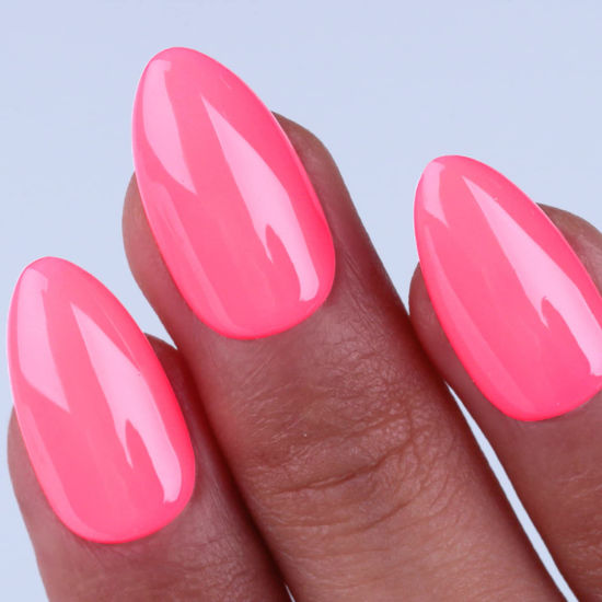 Picture of Imtiti Neon Gel Nail Polish, 1 Pcs 0.5 Fl Oz Neon Pink Gel Polish Soak Off LED U V Nail Gel Polish Spring Summer Gel Nail Polish DIY Nail Art Starter Manicure Salon Gel Nail Kit for Women Girls