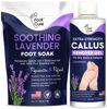 Picture of Lavender Foot Soak & Callus Remover Gel Kit - Extra Strength Callus Remover Gel for Feet, Remove Calluses with Epsom Salts, Dry Cracked Heels & Foot Odor, at Home Pedicure - Foot Care for Tired Feet