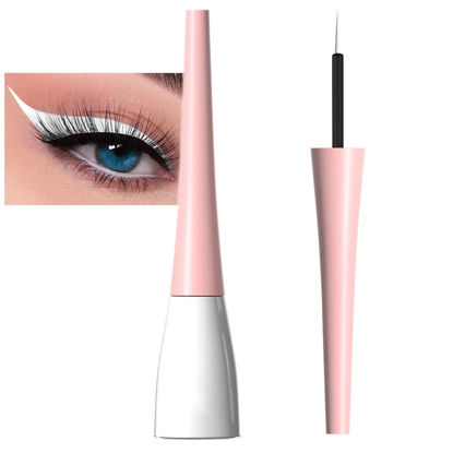 Picture of evpct 1Pcs White Liquid Eyeliner Makeup Waterproof White Eye Liners for Women, Eyes Wing Eyeliner Stamps Shapes Colored Eyeliner delineador de ojos a prueba de agua contra el agua blanco para ojos