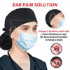 Picture of ABAMERICA Ponytail Scrub Caps for Women Surgical Caps Nurse Hat with Functional Ponytail Holder for Long Hair, Single or Satin-Lined