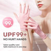 Picture of modelones UV Gloves for Nail Lamp - Pink, Premium UPF99+ UV Protection Gloves for Gel Manicure, Nail Art Skin Care Fingerless Anti UV Glove Protect Hands from UV Harm