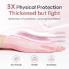 Picture of modelones UV Gloves for Nail Lamp - Pink, Premium UPF99+ UV Protection Gloves for Gel Manicure, Nail Art Skin Care Fingerless Anti UV Glove Protect Hands from UV Harm