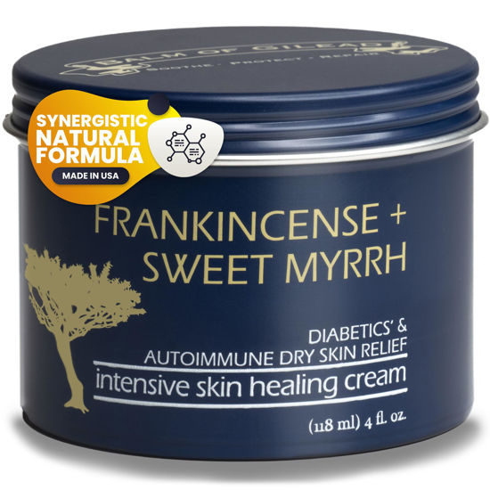 Picture of BALM OF GILEAD Foot Healing Cream - Frankincense & Sweet Myrrh Moisturizer for Sensitive Skin - Relieving Foot Therapy & Diabetic Skin Healing - Deeply Nourishing & Synergistic Cream