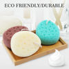 Picture of KECUCO 3 Pcs Bath Sponge for Women, Men, Teenager, Body Wash Sponges Loofah Body Scrubber, 3 Colors & Large Size Shower Pouf Cleaning Loofahs for Shower Exfoliating