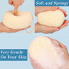 Picture of KECUCO 3 Pcs Bath Sponge for Women, Men, Teenager, Body Wash Sponges Loofah Body Scrubber, 3 Colors & Large Size Shower Pouf Cleaning Loofahs for Shower Exfoliating