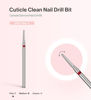 Picture of MelodySusie 1.8mm Round Tapered Cuticle Clean Nail Drill Bit 3/32'', Professional Safety Carbide Diamond Under Nail Cleaner for Cuticle Dead Skin Nail Prepare, Beginners Bits, Series Bit-S, Fine