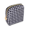 Picture of UIXIZQ Waterproof Mini Makeup Bag Pouch for Purse,Small Cosmetic Travel Bag Nylon Toiletry Organizers Bag for Women Girls,Cute Zipper Pouch Coin Purse Preppy Storage Bag for Work(Mini-Houndstooth)