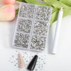 Picture of Beadsland 7200pcs Flatback,Clear Rhinestones Nail Gems Round Crystal for Crafts,Mixed 6 Sizes with Wax Pencil Kit, SS3-SS10