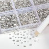 Picture of Beadsland 7200pcs Flatback,Clear Rhinestones Nail Gems Round Crystal for Crafts,Mixed 6 Sizes with Wax Pencil Kit, SS3-SS10