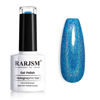 Picture of RARJSM Holographic Gel Nail Polish Blue Rainbow Glitter Reflective Iridescent Gel Polish Curing Required Unicorn Mirror Chrome Laser Effect Soak off for Summer DIY Salon Home Manicure 7.5ML