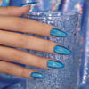 Picture of RARJSM Holographic Gel Nail Polish Blue Rainbow Glitter Reflective Iridescent Gel Polish Curing Required Unicorn Mirror Chrome Laser Effect Soak off for Summer DIY Salon Home Manicure 7.5ML