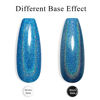 Picture of RARJSM Holographic Gel Nail Polish Blue Rainbow Glitter Reflective Iridescent Gel Polish Curing Required Unicorn Mirror Chrome Laser Effect Soak off for Summer DIY Salon Home Manicure 7.5ML