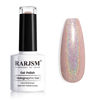 Picture of RARJSM Holographic Gel Nail Polish Light Purple Pink Rainbow Glitter Reflective Iridescent Gel Polish Curing Required Unicorn Mirror Chrome Laser Effect Soak off for Summer Salon Home Manicure 7.5ML
