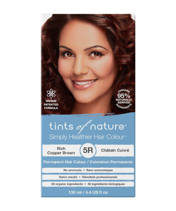 Picture of Tints of Nature 5R Rich Copper Brown Permanent Hair Dye, Nourishes Hair and Covers Greys, Ammonia-Free, 130ml