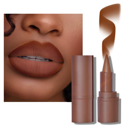 Picture of 2-in-1 Gradient Lip Liner and Lipstick Lip Combo Set - Achieve Flawless Contour and Gradual Ombre Effect with Easy-to-Use Crayon Form and Cone Tip - Non-Smudging, Long-Lasting (04# Toffee, 1)